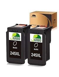 Cartuchos de tinta remanufacturados JARBO Canon PG-245XL CL-246XL (negro + tricolor ) que muestran un nivel de tinta preciso trabajada con Canon PIXMA IP2820 MG2420 MG2520 MG2920 MG2922 MG2924 MX492, 2 negro