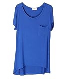 Mullsan Women's girl Relax Fit V-neck T-shirt Shirt Cotton