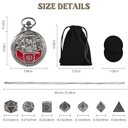 Banloga D&D Dice Set,7PCS Metal Dice for Dungeons