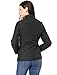 Allegra K Women's Long Sleeves Zippered Pockets Padded Quilted Jacket XS Black