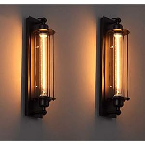 FLTRADE 8W LED wandlamp indoor draadkooi Edison vintage retro metalen cafés antieke wandlamp buiskooi loft verlichting…