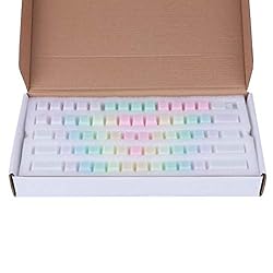 HMANE 109 Keys POM Jelly Keycaps Set, Rainbow Blank