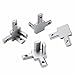 PZRT 4-Pack 2020 Series 3-Way End Corner Bracket Connector, with Screws for Standard 6mm T Slot Aluminum Extrusion Profile
