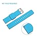 AZLAND Quick Release Silicone Replacement Wrist Watch Bands Straps for Mens Womens Blue 18mm 20mm 22mm