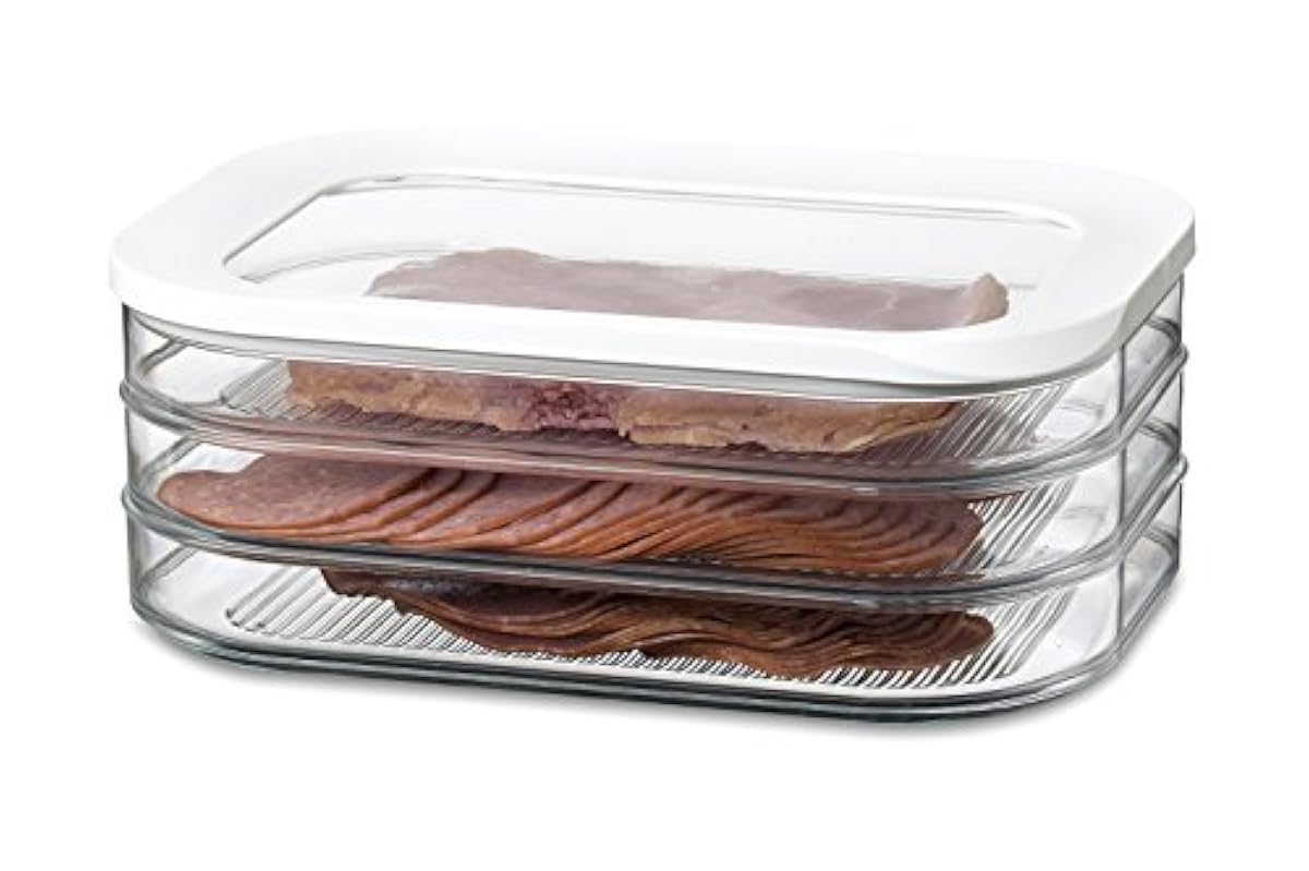 Food Storage Box Container Storage Fridge 3 Tier Store Keep Ham Salami