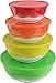Surpahs Melamine Plastic Nested Mixing and Prep Bowl with Lids, Set of 4