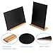 7.2 X 5.5 Inch Mini Chalkboards Signs, Double-Sided Writing Chalkboard Signs with Bamboo Base Stands, with Chalk, with Chalk Eraser, with Chalk Set, 6 Pair