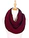 Women Winter Knit Infinity Scarf Fashion Circle Loop Scarves Thick Warm(Red/Black/Beige/Grey/Yellow)