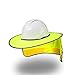 Hard Hat Sun Shield,Full Brim Mesh Neck Sun Shade Protector High Visibility,Reflective(Hard Hat Not Included) by Shellvcase