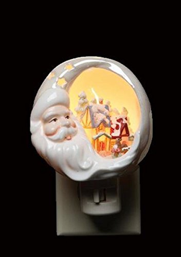 3.75" Santa Watching Over House Christmas Themed Plug-In Night Light