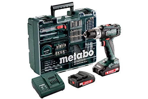 Metabo Akku-Schlagbohrmaschine SB 18 L Set 18 V- inkl. 2 CAS Li-Ion Akkupacks (18V/2Ah); Ladegerät; Zubehör-Set und…