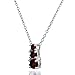 Sterling Silver Genuine, Created or Simulated Gemstone Round Graduating 3-Stone Pendant Necklace, 16