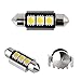 YITAMOTOR 20 Pcs Festoon 36MM 5050 3-SMD Canbus Error Free Map Dome License LED Light Lamps 6418 C5W DE3423, Color White