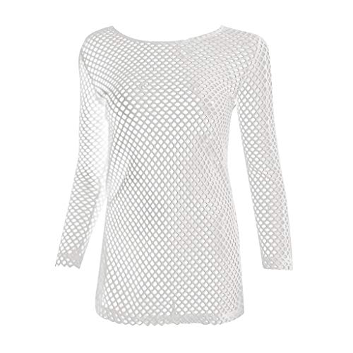 Beach Briefs Swimsuits Women 2019,Women Bikini Swimsuit Swimwear V-Neck Lace Pullover Bikini Blouse Beach Cover Up White