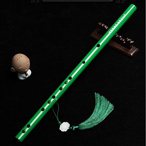 Zyj Refined Beginner Bitter Bamboo Flute Men and Women Green Jade Flute F T Adjustable Adult Student Flute (Size : G Tone)