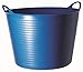 Red Gorilla Medium Flexible Plastic Tub, Toy Storage, Laundry, Gardening & More, 26 Liter/6.8 Gallon, Blue