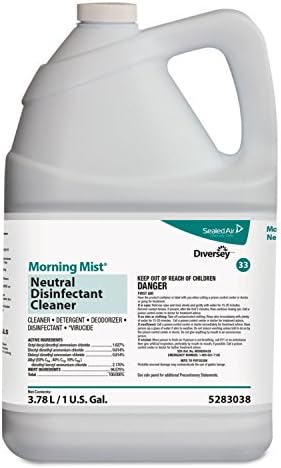 Amazon Com Diversey 538 Morning Mist Neutral Disinfectant Cleaner Fresh Scent 1gal Bottle Kitchen Dining