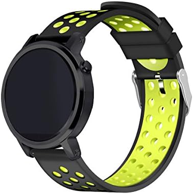 Sumsung Gear S3 Frontier / Classic Watch Band, Vitech 22mm Soft Silicone Nike Sport Quick Release Watch Strap Wristband for Samsung Gear S3 Frontier / S3 Classic Sports 22mm Smart Watch (Black/Volt)