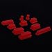 HDE 10pc Anti-Dust Silicone Rubber Port Plugs for MacBook Pro Retina (Red)