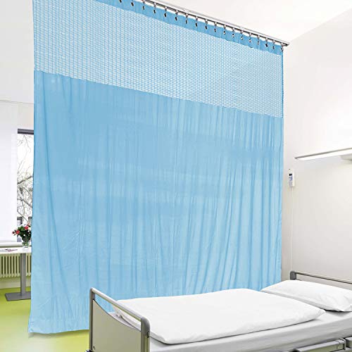 cololeaf Medical Privacy Flexible Curtains High Ceiling Hospital Lab Clinic Curved Room Decorative, Customizable for Header and Size