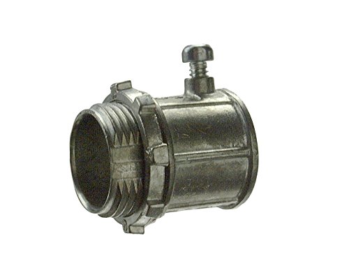Halex 92105B Set Screw Connectors with Insulated Throat Electrical Metallic Tubing (EMT) Fitting Zinc (50 Piece), 1/2"