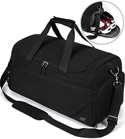 Sports Gym Bag for Men Waterproof Travel Duffel Bag for Women with Wet Pocket & Shoes Compartment