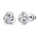 Gold Plated Sterling Silver Studs Love Knot Earrings For Women | Hypoallergenic & Nickle Free Jewelry for Sensitive Ears (8, white-gold-plated-silver) primary