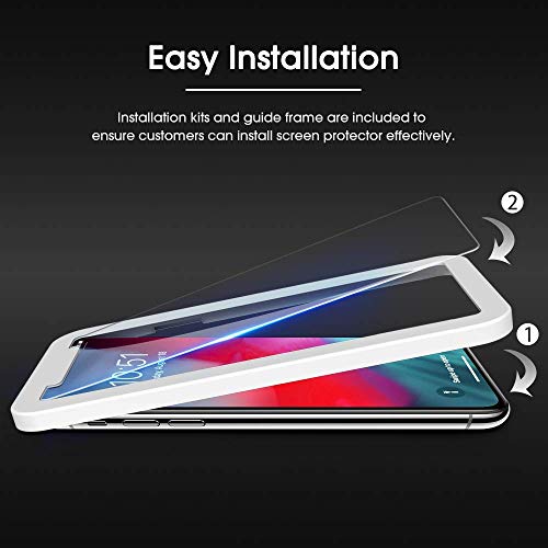 image for OMOTON HD Tempered Glass Screen Protector Compatible with Apple 