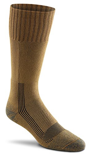Military Wick Dry Maximum Mid Calf Boot Sock (2 Pack - Medium, COYOTE BROWN)