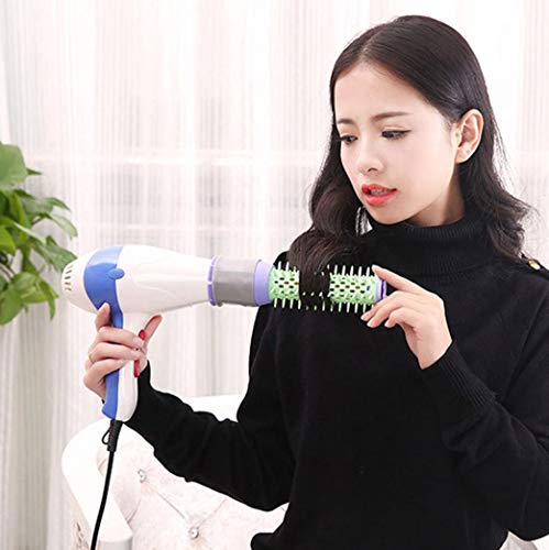 MaxFox Hair Curler Tools，Gear Shape Curling Iron Make Variety Shape Magic Hair Dryer Hair Comb Hot Air Brush for Women (Multicolor)