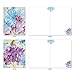 The Best Card Company - 10 Boxed Note Cards with Flowers - Blank Assorted Floral Notecards Bulk (4 x 5.12 Inch) - Cool Blossoms M1708BN