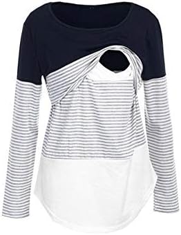 Promotions! Tootu Women Pregnant Maternity Nursing Stripe Breastfeeding Top T-Shirt Blouse