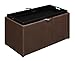 Convenience Concepts 143012 Sheridan Faux Leather Storage Bench with 2 Side Ottomans, Dark Espresso