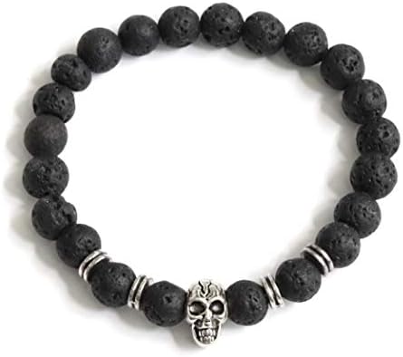 Yinan Howlite Lava Stone Diffuser Bracelet / Aromatherapy Jewelry Essential Oils Diffuser Bracelets / Lava Stone Rock Bracelets / Fragrance Diffuser Bracelet