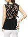 Sexy Lace Peplum Blouse with Round Neck & Sheer Back by Allegra K