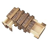 Magic Box Puzzle Brain Teaser Box Monkey Pod Wooden Secret Trick Intelligence Compartment