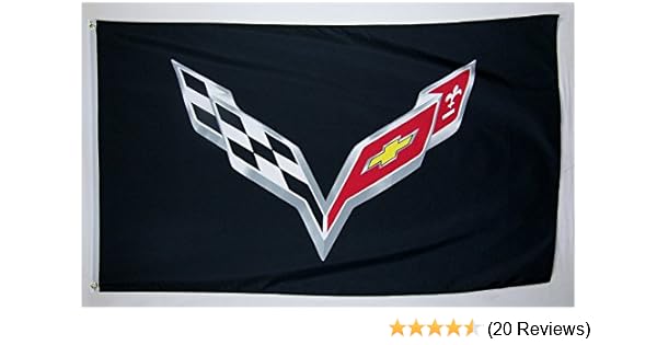 Amazon Com Corvette Black C 7 Car Flag 3 X 5 Indoor Outdoor
