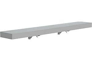 70" L x 12" W Heavy Duty Stainless Steel Folding Concession Shelf, Wall Mounted Drop Down Food Rack with 2 Folding Brackets, 