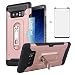Phone Case for Samsung Galaxy Note 8 and Tempered Glass Screen Protector Cover with Card Holder Wallet Stand Kickstand Cell Accessories Hard Heavy Duty Protective Glaxay Note8 S8 Cases Women Rose Gold primary
