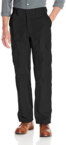 Wrangler Workwear Men's Functional Cargo Work Pant, Black, 36x32