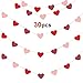 Konsait 18.37FT/30Heart Bridal Shower Wedding Valentine's Day Decoration Paper Heart Banner Pink Red Love Heart Bunting Garland Hanging Decor