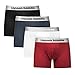 LAPASA Men's Boxer Briefs Cotton Stretch Bulge Pouch Trunk Underwear with Open Fly 4 Pack M03