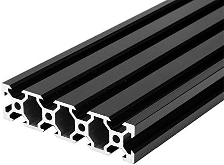 4PC Black 2080 V-Slot European Standard Anodized Aluminum Profile Extrusion 300mm Length Linear Rail for CNC 3D Printer