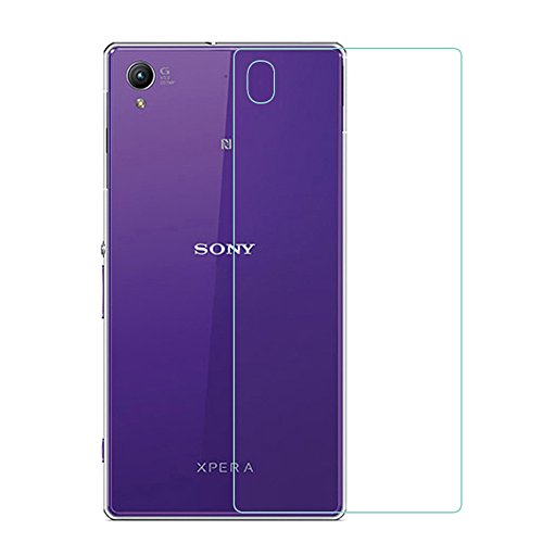 KVAGO for Sony Xperia Z1 Tempered Glass Back Protector Anti Fingerprint Bubble Free Shatterproof Shockproof Back Protective Skin Film for Sony Xperia Z1