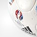 adidas Performance Euro 16 Glider Soccer Ball, White/Bright Blue/Solar Red/Silver Metallic, Size 5