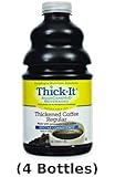 Thick-It AquaCare H2O: Pre-Thickened Coffee Regular, (Nectar-thick liquid) (1 Case: 4 x 46 oz. Bottles)