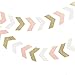 Ling's Moment 10 Feet Tribal Banner, Arrow Banner, Chevron Arrow Head Garland, Bunting Pennant Garland for Christmas, Wedding, Baby Shower, Nursery, Event & Party Supplies, 40 pcs(Pink+Gold+White)