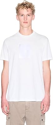 T-shirt masculina com logótipo One Block, borracha e cetim, branca, S