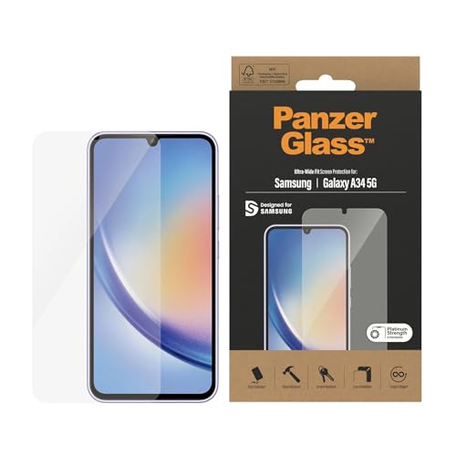 PanzerGlass - Screen Protector Samsung Galaxy A34 5G... en promo sur Amazon