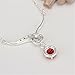 NYKKOLA Jewellery Hot Fashion 925 Silver Ruby Crystal Pendant Beautiful Necklace